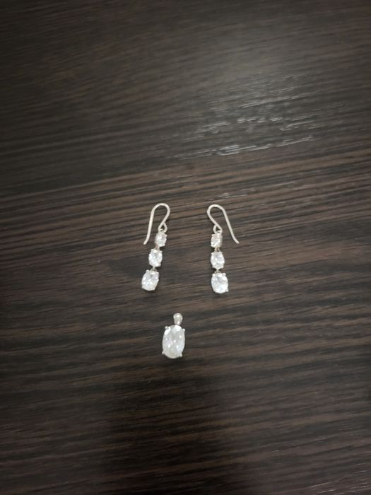 Серьги с кулончиком серебро 925