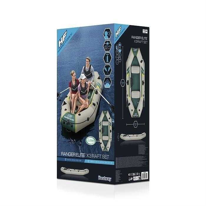 Надуваема лодка Bestway Hydro-Force™ 2.95m x 1.3 m x 46см  X3 Raft Set