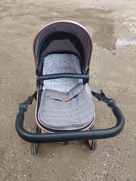 Комбинирана количка Moni - Midas, 2 в 1, сива