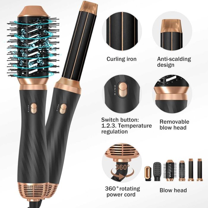 Четка- сешоар 6 в 1 за коса Yitrust