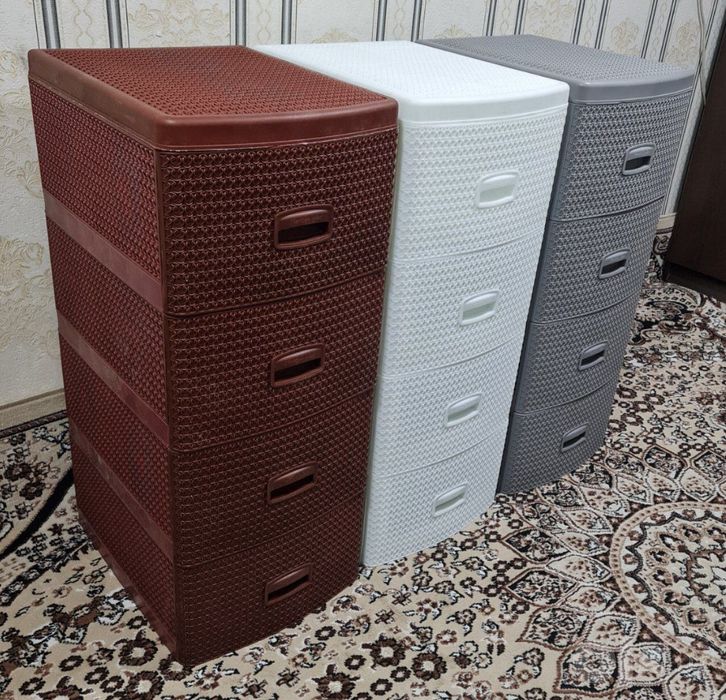 Комод из пластика с имитацией плетения ратан качество отличное 
подх