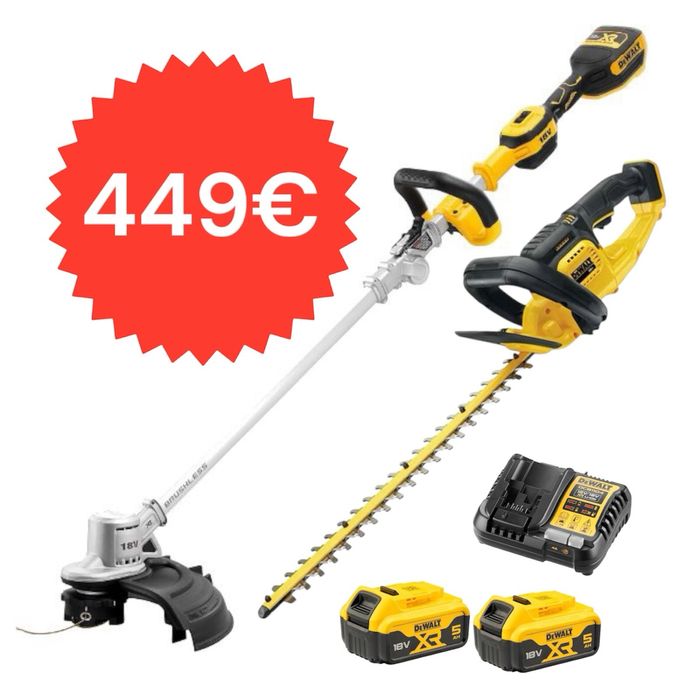 Комплект Акумулаторни Машини DeWALT - Тример за трева и Храсторез