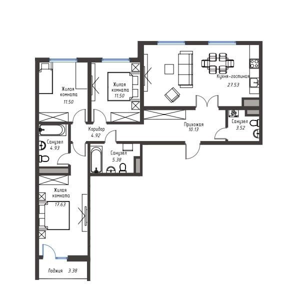 Срочни продам квартиры 107кв SOY BO'YI murad buildings