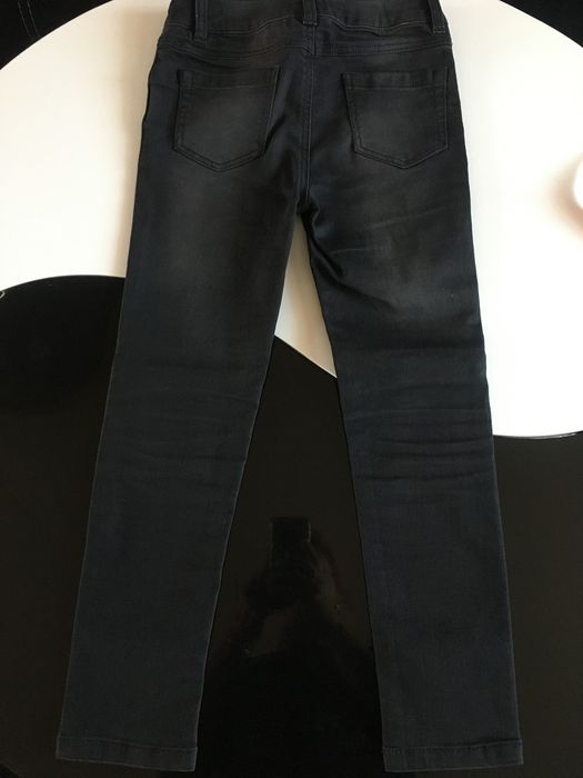 Дънки за момиче в синьо и черно