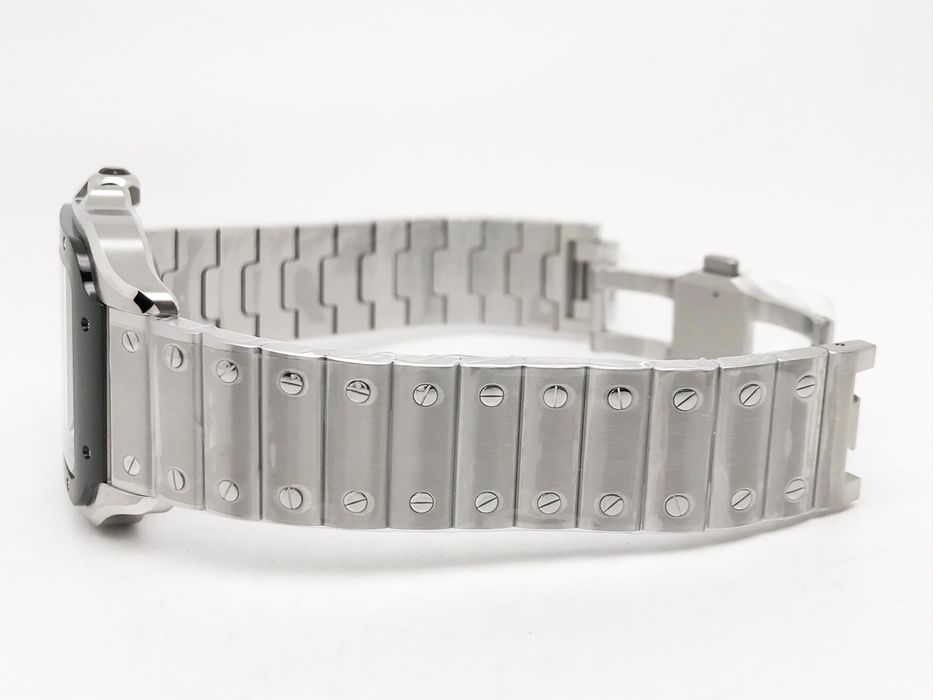 Cartier Santos de Cartier 40mm - сив циферблат - стоманена гривна - автоматичен - QC снимки