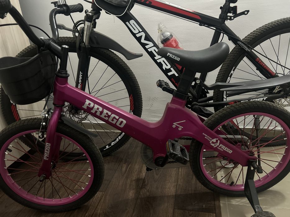 Продам двухколесный велосипед Prego розового цвета. Возраст 5-8 лет