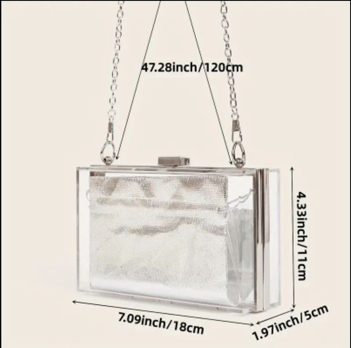 Прозрачная акриловая сумочка