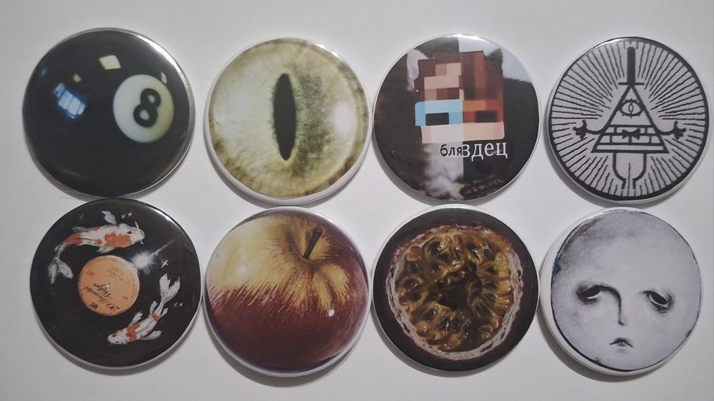 Значки на сумку 58мм