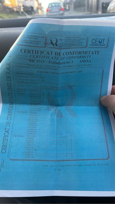 Becuri Osram h7 certificat RAR