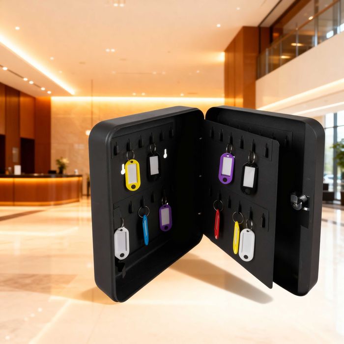 Caseta de siguranta metalica ptr. chei 48 posturi include 48 brelocuri