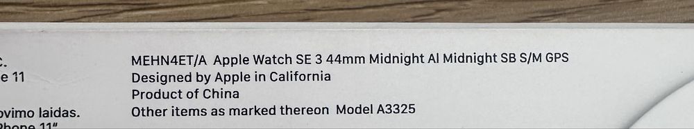 Apple Watch SE 3 44mm Midnight