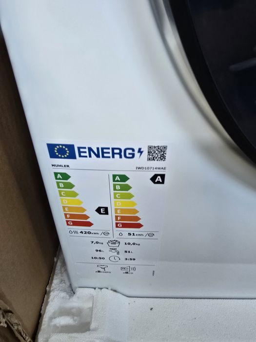 Нова инверторна пералня със сушилня Muhler,клас А,10/7kg