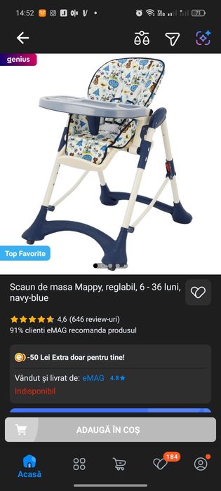 Scaun masa Mapy impecabil