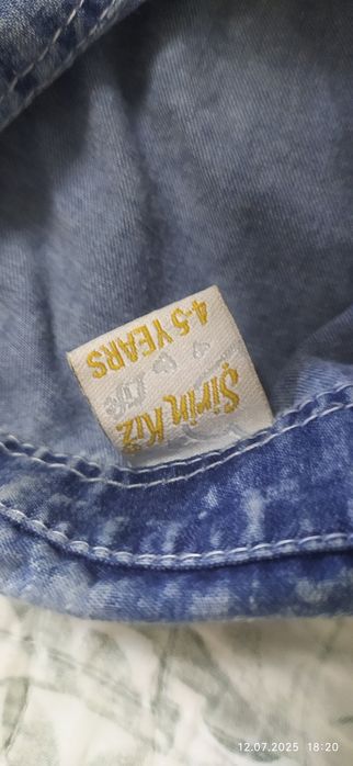 Джинсовый комбинезон и платье для девочки