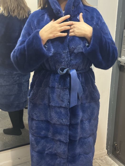 Шуба норковая синяя
