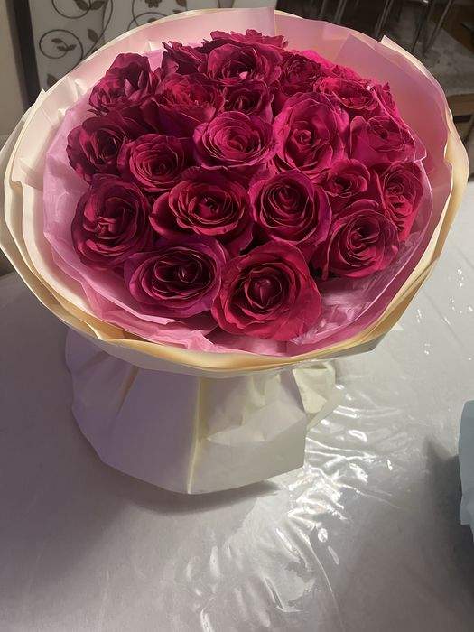 Цветы, букет, свежые розы