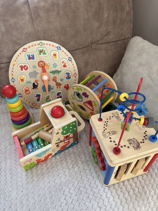 Лот дървени играчки