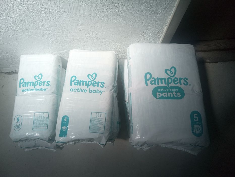 Pampers 4 и Pampers 5 active pants