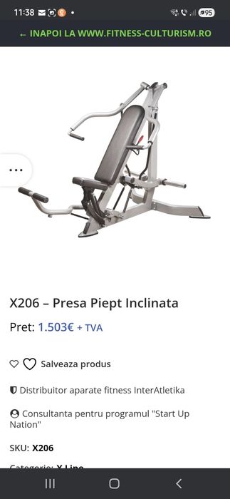 Echipamente sală de fitness