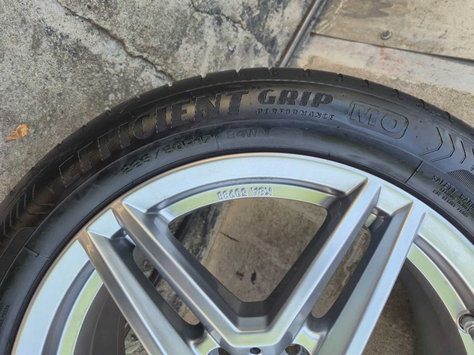 Roti Jante + Anvelope VARA - 5x112 17'' 225/50/17 GoodYear Mercedes C-Class CLA A-Class - APP NOI - DOT 2020 / VW AUDI SKODA SEAT !