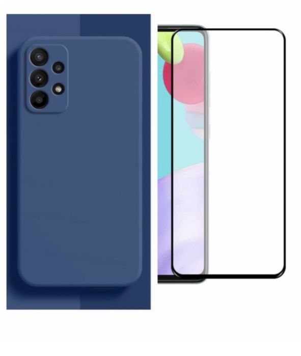 Husa Alcantara Interior + Folie Sticla Samsung A52S/A53/A54/A55/A56/A57