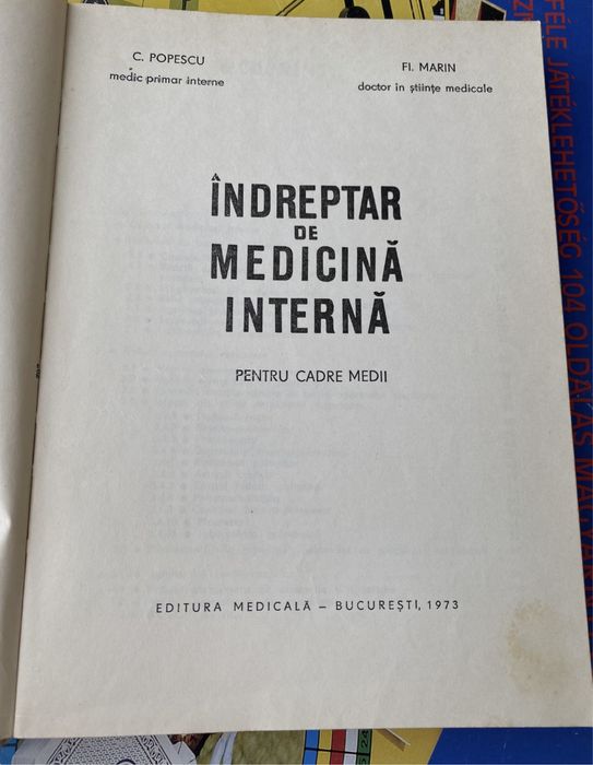 Indreptar de medicina interna/Fl. Marin, C. Popescu/1973