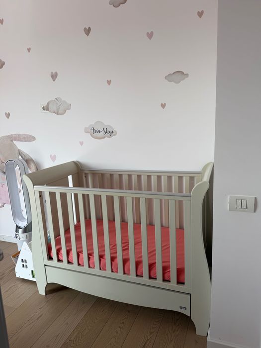 Patut bebe superb cu saltea ClevaMama si asternuturi