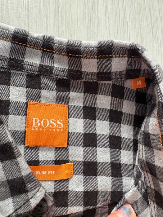 Мъжка карирана риза Hugo Boss Orange 100% Памук (Размер M)