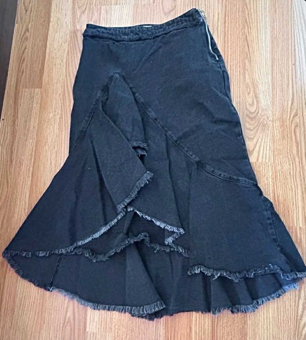 Дамски поли-панталон;поли-дънкови, кожени