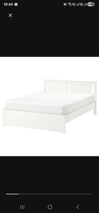 Pat ikea cu somiera si cadru trofast dedesubt