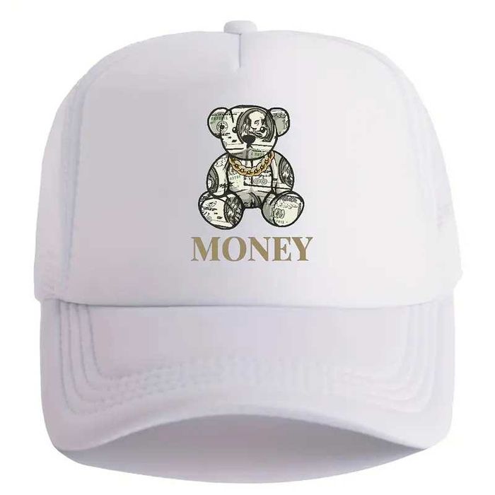 Нова дишаща шапка с козирка с Мече - MONEY, два цвята