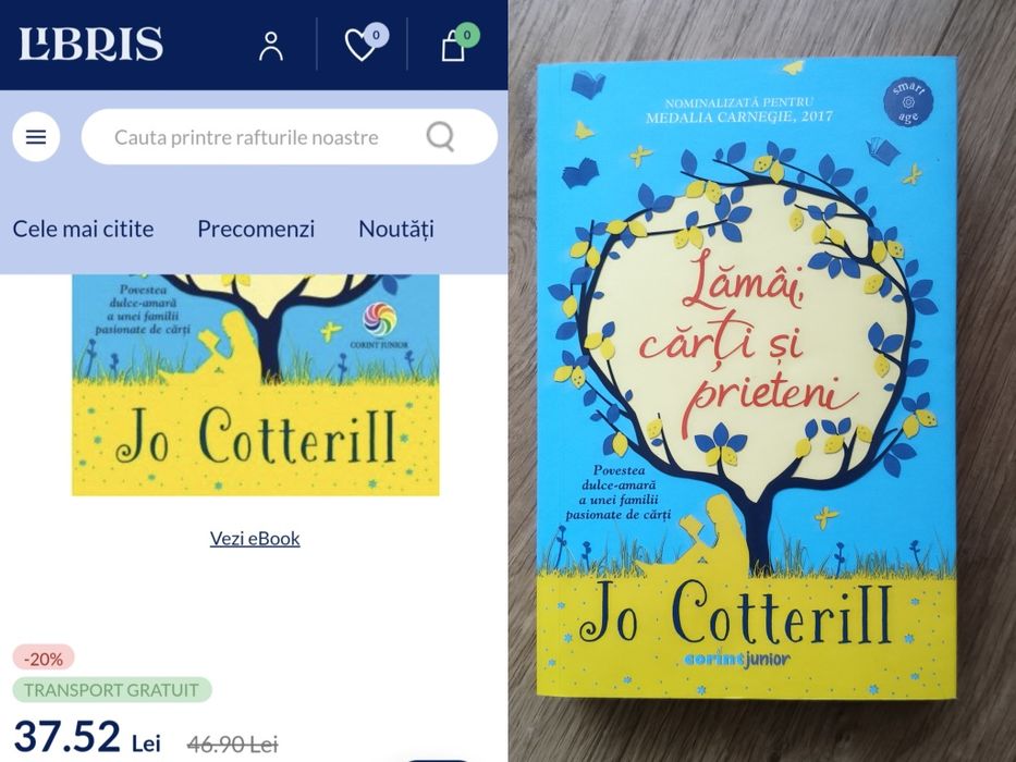 Carte "Lămâi cărți și prieteni" de Jos Cotterill