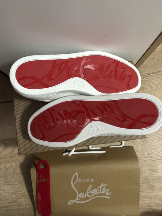 Christian Louboutin white spikes