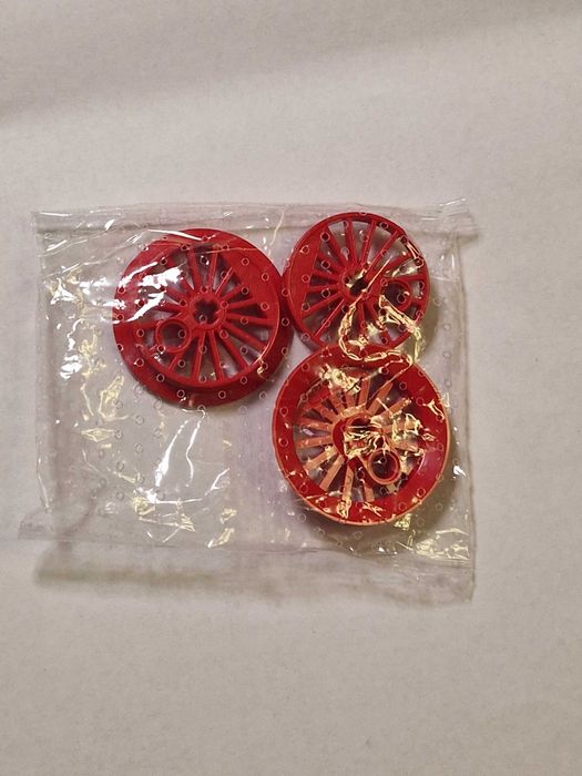 Set 3 Roti Tren LEGO Mari, Roșii (Part 85489) - noi rare exclusive