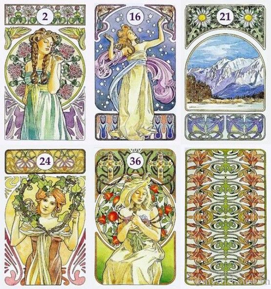 Set Carti oracol tarot ghicit Lenormand Arta Nouveau ed lim SUPERBE+CA