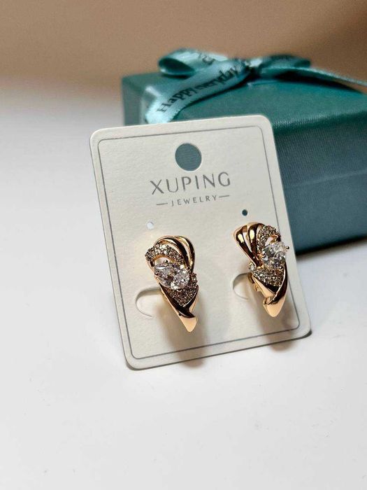 Элегантные серьги Xuping с фианитами — роскошный блеск