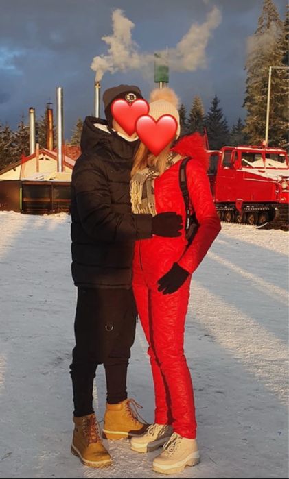 Salopeta rosie femei de ski/zapada Bogas