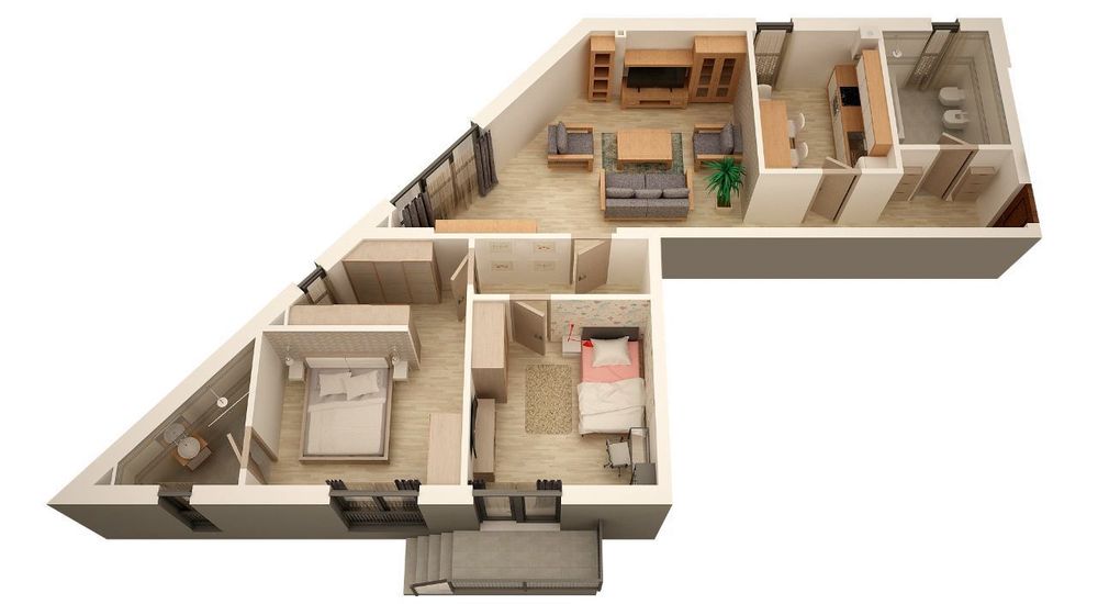 Intabulat Ap. cu 3 camere 88mp utili, gradina 19 mp, Str. Pictor Brana