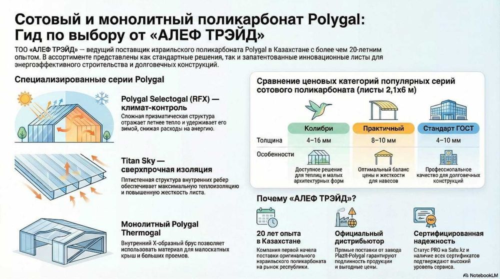 Поликарбонат POLYGAL ORIGINAL — Оригинальное качество