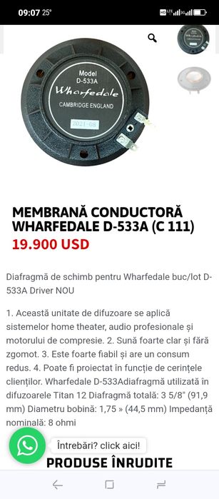 6 Diafragme Drivere profesionale, kit uri