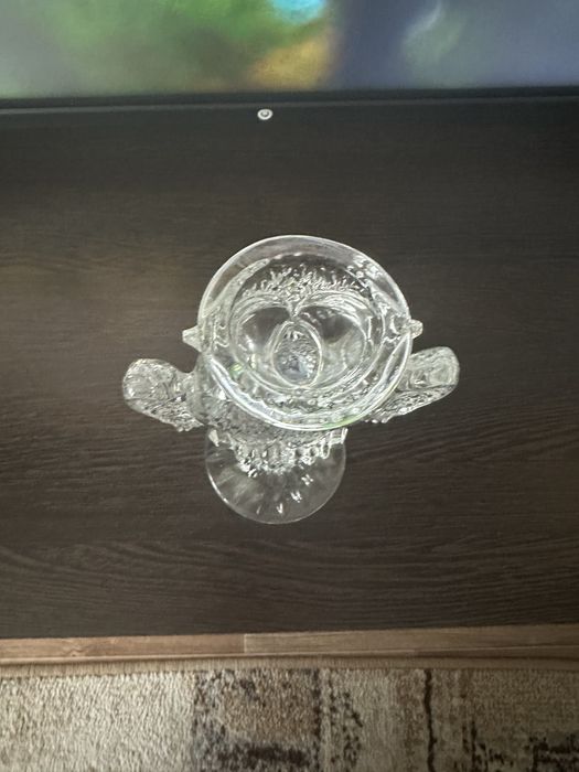 Хрусталтная сова подсвечник