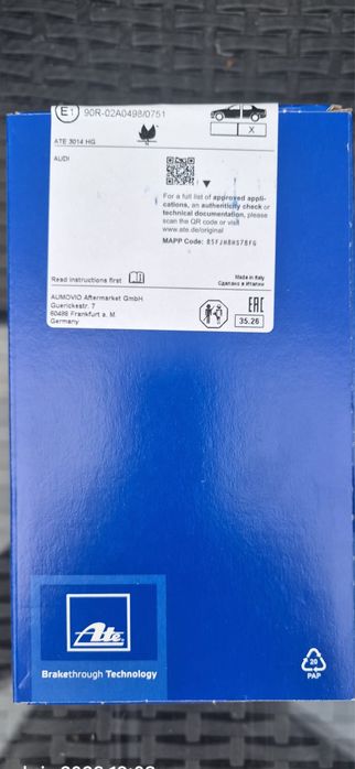 Vând plăcuțe BMW față și plăcuțe Audi spate