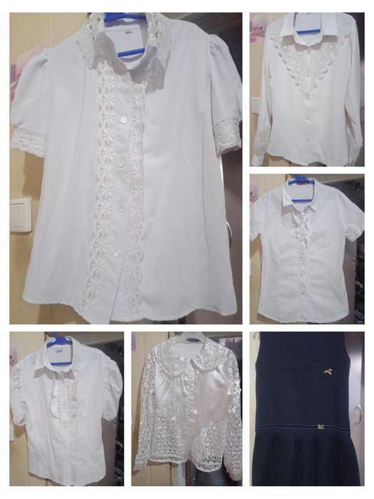 Продам школьные рубашки и сарафан для девочки 38 размер