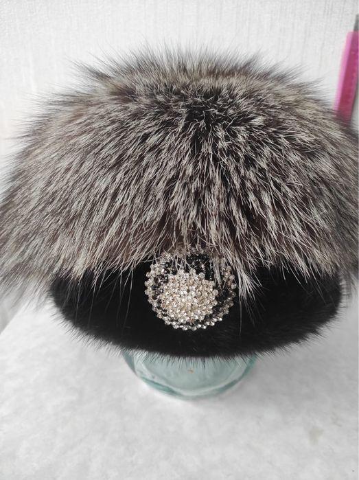 Шапка норка/чернобурка