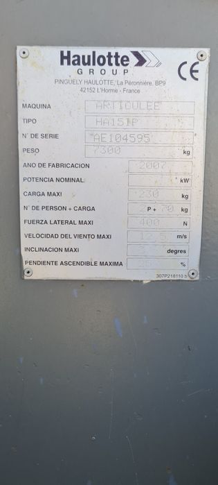Nacela electrica cu brat articulat Haulotte HA15IP