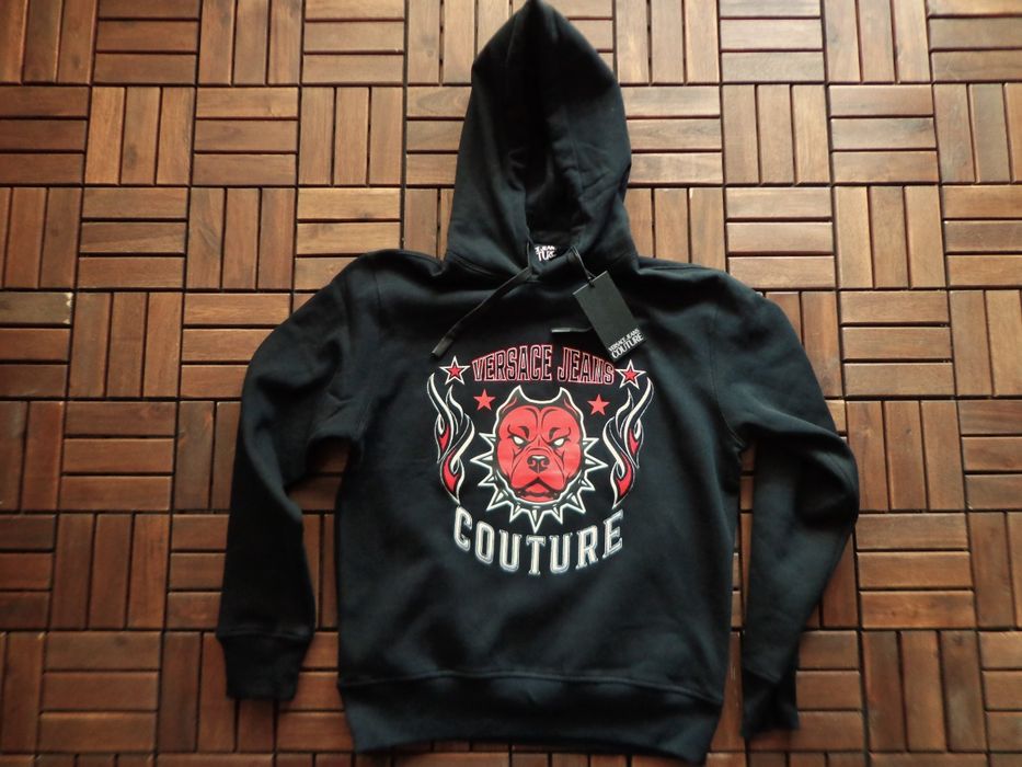 Мъжки суичър Versace Jeans Couture Embroidered logo cotton hoodie