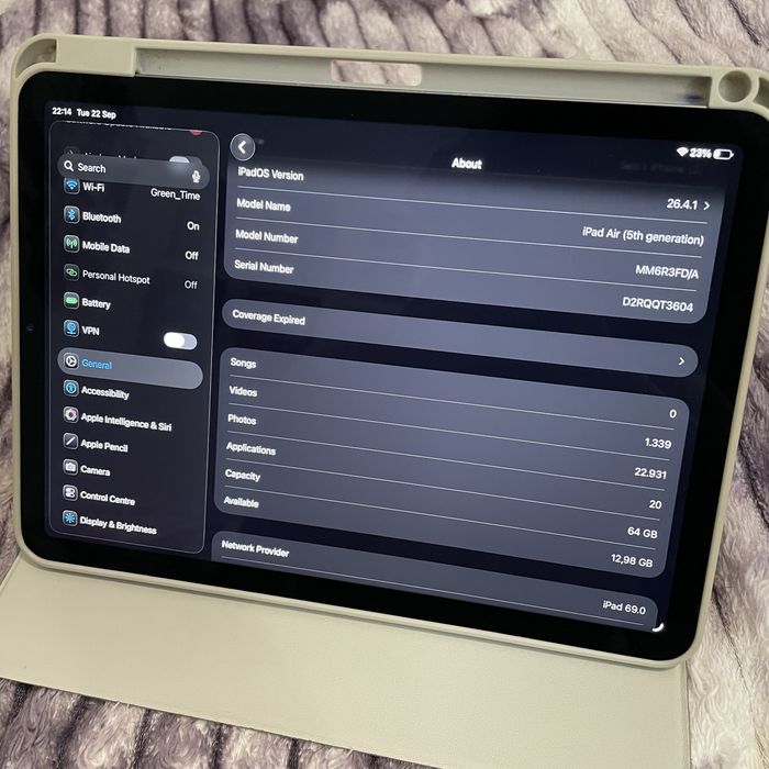 Ipad air 5  2022 celullar M1