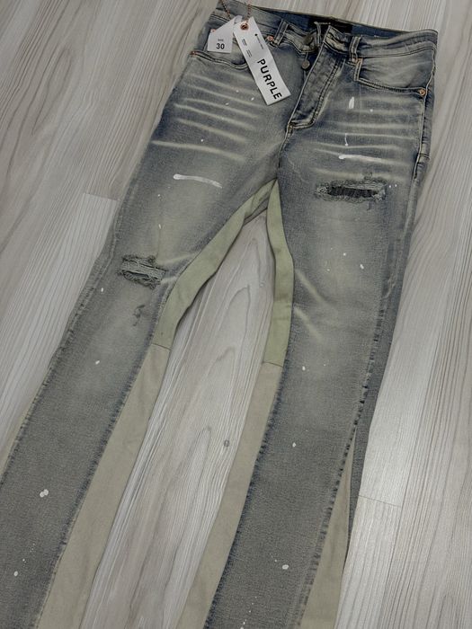 Purple flared jeans