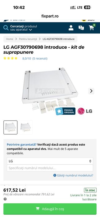 Kit de LG original suprapunere masina spalat -uscator