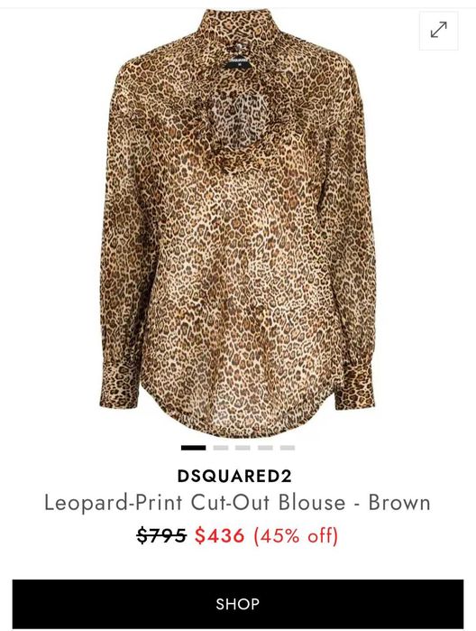 Риза леопардова Dsquared2